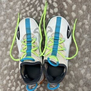 Nike Kids' White and Blue Tuff Cleats/Everyday Shoes